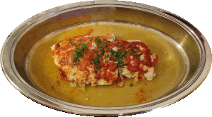 Gedünsteter Fisch mit Apfle und Tomaten