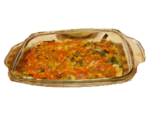 Lauchauflauf mit Fisch