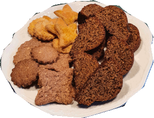 Kekse und Honigkuchen