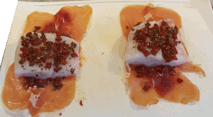 Kabeljaurücken mit Serranoschinken