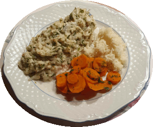 Rotbarschfilet mit Birne